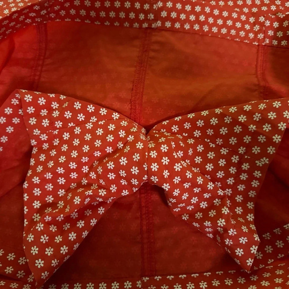 Lands End 12 Dark Orange & White floral Skorts. Front slant pockets, hip pocket - Picture 10 of 13